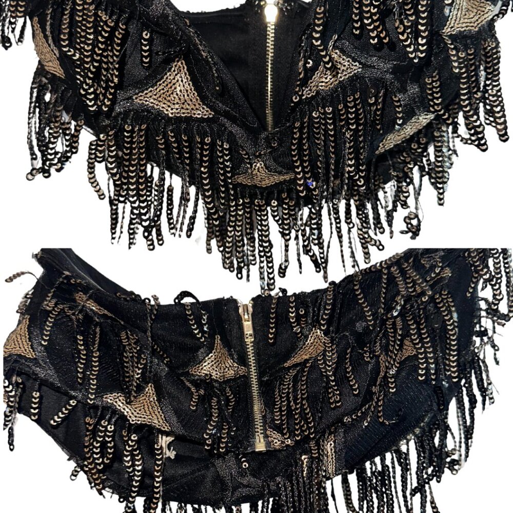Black Sequin Bling Matching Set – Small